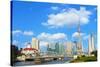 Shanghai Bund Garden Bridge Skyline-Aylandy-Stretched Canvas