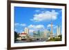 Shanghai Bund Garden Bridge Skyline-Aylandy-Framed Photographic Print
