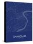 Shanghai, China Blue Map-null-Stretched Canvas