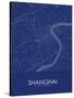 Shanghai, China Blue Map-null-Stretched Canvas