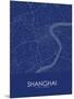 Shanghai, China Blue Map-null-Mounted Poster