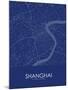 Shanghai, China Blue Map-null-Mounted Poster