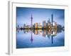 Shanghai, China City Skyline of the Pudong District.-SeanPavonePhoto-Framed Photographic Print