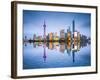 Shanghai, China City Skyline of the Pudong District.-SeanPavonePhoto-Framed Photographic Print