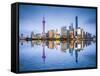 Shanghai, China City Skyline of the Pudong District.-SeanPavonePhoto-Framed Stretched Canvas