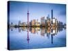 Shanghai, China City Skyline of the Pudong District.-SeanPavonePhoto-Stretched Canvas