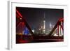 Shanghai, China, Evening Cityscape and Evening Lights-Darrell Gulin-Framed Photographic Print