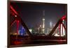 Shanghai, China, Evening Cityscape and Evening Lights-Darrell Gulin-Framed Photographic Print