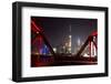 Shanghai, China, Evening Cityscape and Evening Lights-Darrell Gulin-Framed Photographic Print