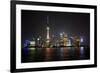 Shanghai, China, Evening Cityscape and Lights with River Reflection-Darrell Gulin-Framed Photographic Print