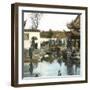 Shanghaï (China), French Soldiers in a Tea Garden, 1860-Leon, Levy et Fils-Framed Photographic Print