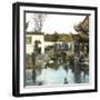 Shanghaï (China), French Soldiers in a Tea Garden, 1860-Leon, Levy et Fils-Framed Photographic Print