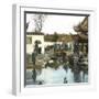 Shanghaï (China), French Soldiers in a Tea Garden, 1860-Leon, Levy et Fils-Framed Photographic Print