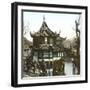 Shanghaï (China), French Soldiers in a Tea Garden Circa 1860-Leon, Levy et Fils-Framed Photographic Print