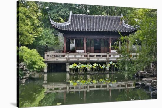 Shanghai, China Yu Garden and Oriental Styled Buildings-Darrell Gulin-Stretched Canvas