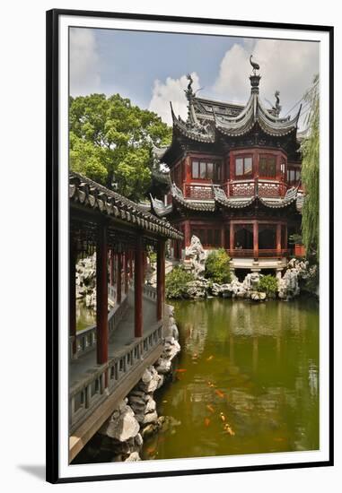 Shanghai, China Yu Garden and Oriental Styled Buildings-Darrell Gulin-Framed Premium Photographic Print