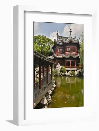 Shanghai, China Yu Garden and Oriental Styled Buildings-Darrell Gulin-Framed Photographic Print