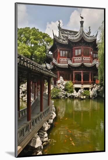 Shanghai, China Yu Garden and Oriental Styled Buildings-Darrell Gulin-Mounted Photographic Print