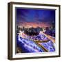 Shanghai City at Sunset with Light Trails-dellm60-Framed Photographic Print