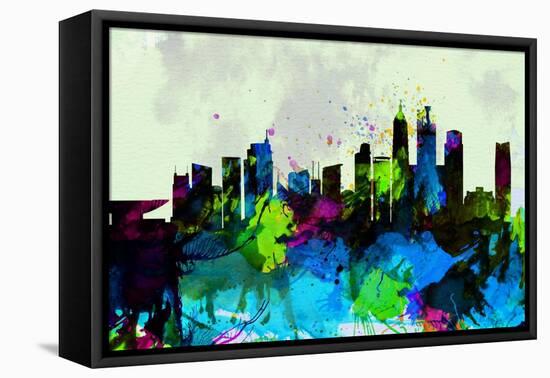 Shanghai City Skyline-NaxArt-Framed Stretched Canvas