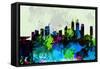 Shanghai City Skyline-NaxArt-Framed Stretched Canvas