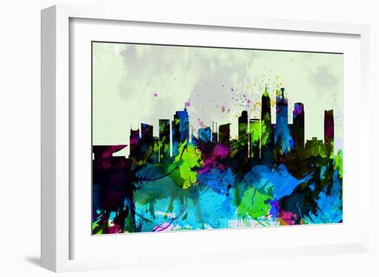 Shanghai City Skyline-NaxArt-Framed Art Print