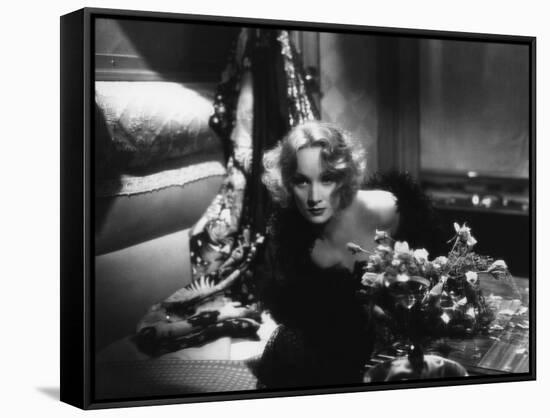 Shanghai Express by Josef von Sternberg with Marlene Dietrich, 1932 (b/w photo)-null-Framed Stretched Canvas