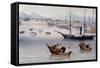 Shanghai Harbour C1875-null-Framed Stretched Canvas