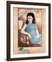 Shanghai Lady in Blue Dress-null-Framed Art Print