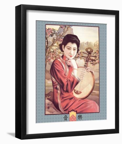 Shanghai Lady with Strings-null-Framed Premium Giclee Print