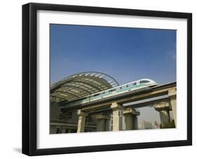 Shanghai Mag Lev Train at Pudong City Station, Pudong District, Shanghai, China-Walter Bibikow-Framed Photographic Print