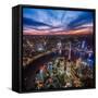 Shanghai Nights-Marco Carmassi-Framed Stretched Canvas