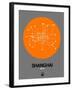 Shanghai Orange Subway Map-NaxArt-Framed Art Print