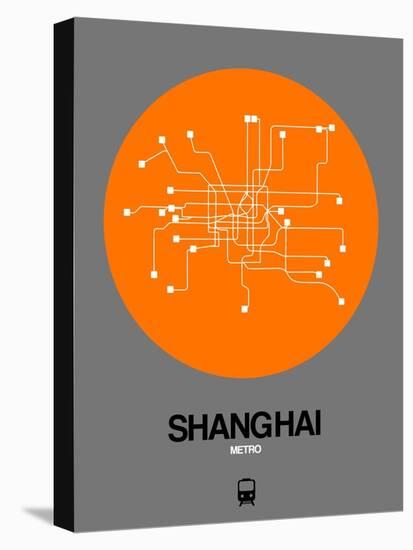 Shanghai Orange Subway Map-NaxArt-Stretched Canvas