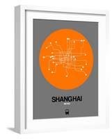 Shanghai Orange Subway Map-NaxArt-Framed Art Print