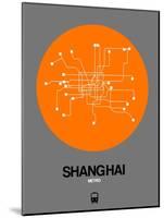 Shanghai Orange Subway Map-NaxArt-Mounted Art Print