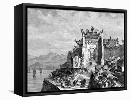 Shanghai Port, China, 19th Century-Weber-Framed Stretched Canvas