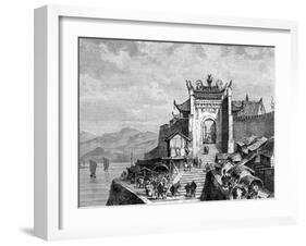 Shanghai Port, China, 19th Century-Weber-Framed Giclee Print