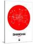 Shanghai Red Subway Map-NaxArt-Stretched Canvas
