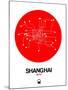 Shanghai Red Subway Map-NaxArt-Mounted Art Print