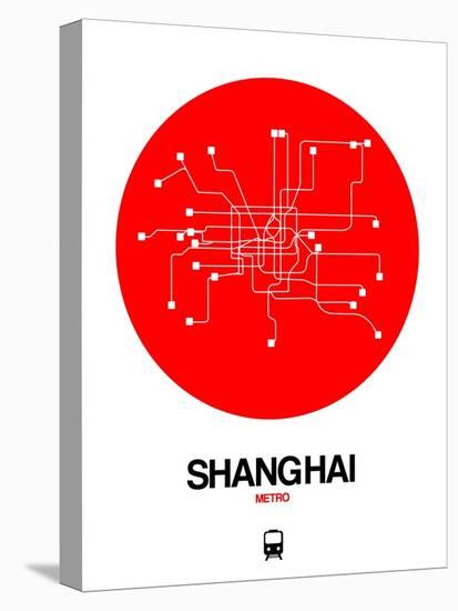 Shanghai Red Subway Map-NaxArt-Stretched Canvas