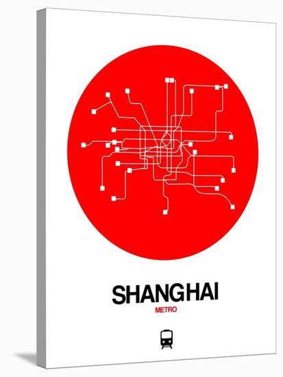 Shanghai Red Subway Map-NaxArt-Stretched Canvas