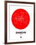 Shanghai Red Subway Map-NaxArt-Framed Art Print