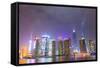 Shanghai's Pudong Cityscape-Fraser Hall-Framed Stretched Canvas