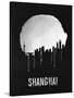 Shanghai Skyline Black-null-Stretched Canvas