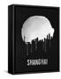 Shanghai Skyline Black-null-Framed Stretched Canvas