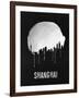 Shanghai Skyline Black-null-Framed Art Print