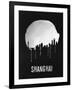 Shanghai Skyline Black-null-Framed Art Print