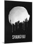 Shanghai Skyline Black-null-Mounted Art Print