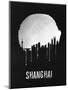 Shanghai Skyline Black-null-Mounted Art Print